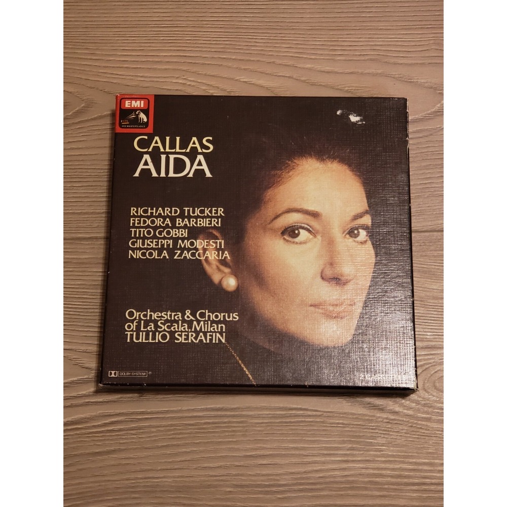 Callas Aida Orchestra and Chorus of La Scala, Milan Tullio Serafin 2 Cassettes